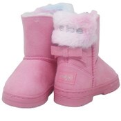 Wholesale - PINK MULTI BEBE TODDLER GIRLS WINTER BOOT W/BOW & BEBE LUREX 6-ASST SIZE 5-10 C/P 12, UPC: